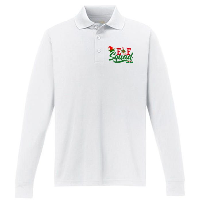 Elf Squad Festive Cute Christmas Performance Long Sleeve Polo