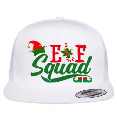 Elf Squad Festive Cute Christmas Flat Bill Trucker Hat