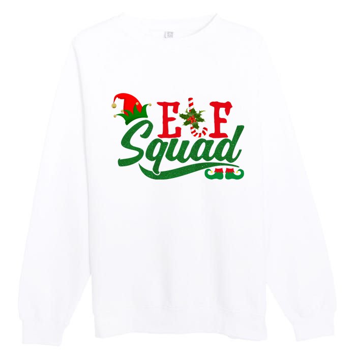 Elf Squad Festive Cute Christmas Premium Crewneck Sweatshirt