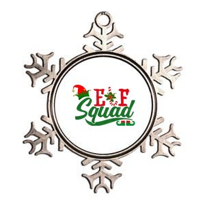 Elf Squad Festive Cute Christmas Metallic Star Ornament