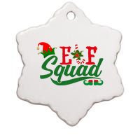 Elf Squad Festive Cute Christmas Ceramic Star Ornament