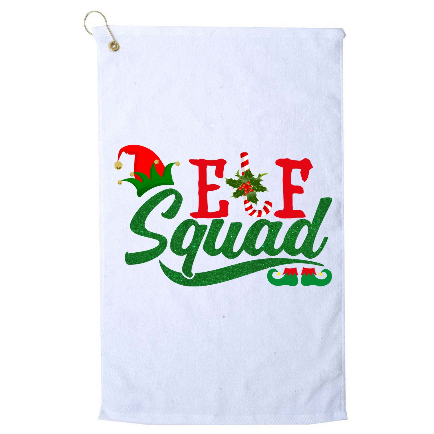 Elf Squad Festive Cute Christmas Golf Towel