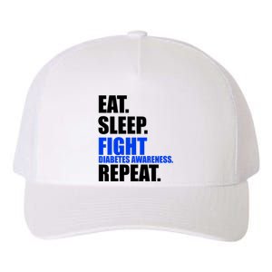 Eat Sleep Fight Diabetes Awareness Repeat Yupoong Adult 5-Panel Trucker Hat