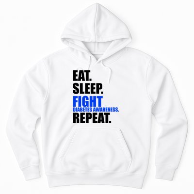 Eat Sleep Fight Diabetes Awareness Repeat Hoodie