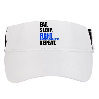 Eat Sleep Fight Diabetes Awareness Repeat Adult Drive Performance Visor