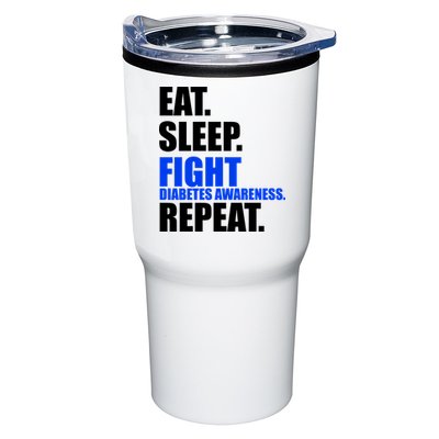 Eat Sleep Fight Diabetes Awareness Repeat Tumbler