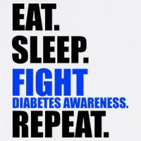 Eat Sleep Fight Diabetes Awareness Repeat Baby Bodysuit
