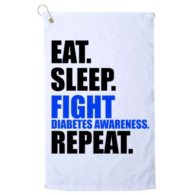 Eat Sleep Fight Diabetes Awareness Repeat Golf Towel