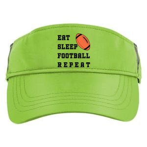 Eat Sleep Football Repeat Adult Drive Performance Visor