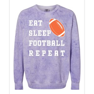 Eat Sleep Football Repeat Colorblast Crewneck Sweatshirt