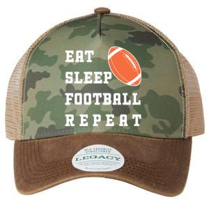 Eat Sleep Football Repeat Legacy Tie Dye Trucker Hat