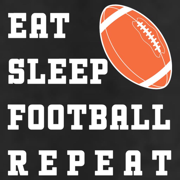 Eat Sleep Football Repeat 7 Panel Mesh Trucker Snapback Hat