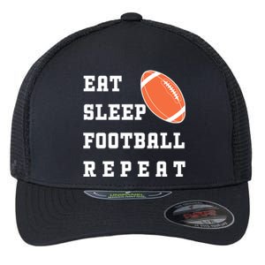 Eat Sleep Football Repeat Flexfit Unipanel Trucker Cap