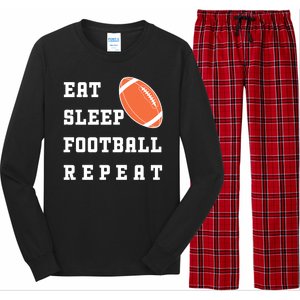 Eat Sleep Football Repeat Long Sleeve Pajama Set