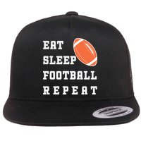 Eat Sleep Football Repeat Flatbill Hat