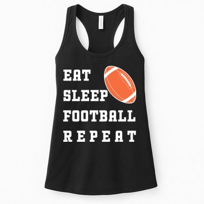 Eat Sleep Football Repeat Womens Tank Top
