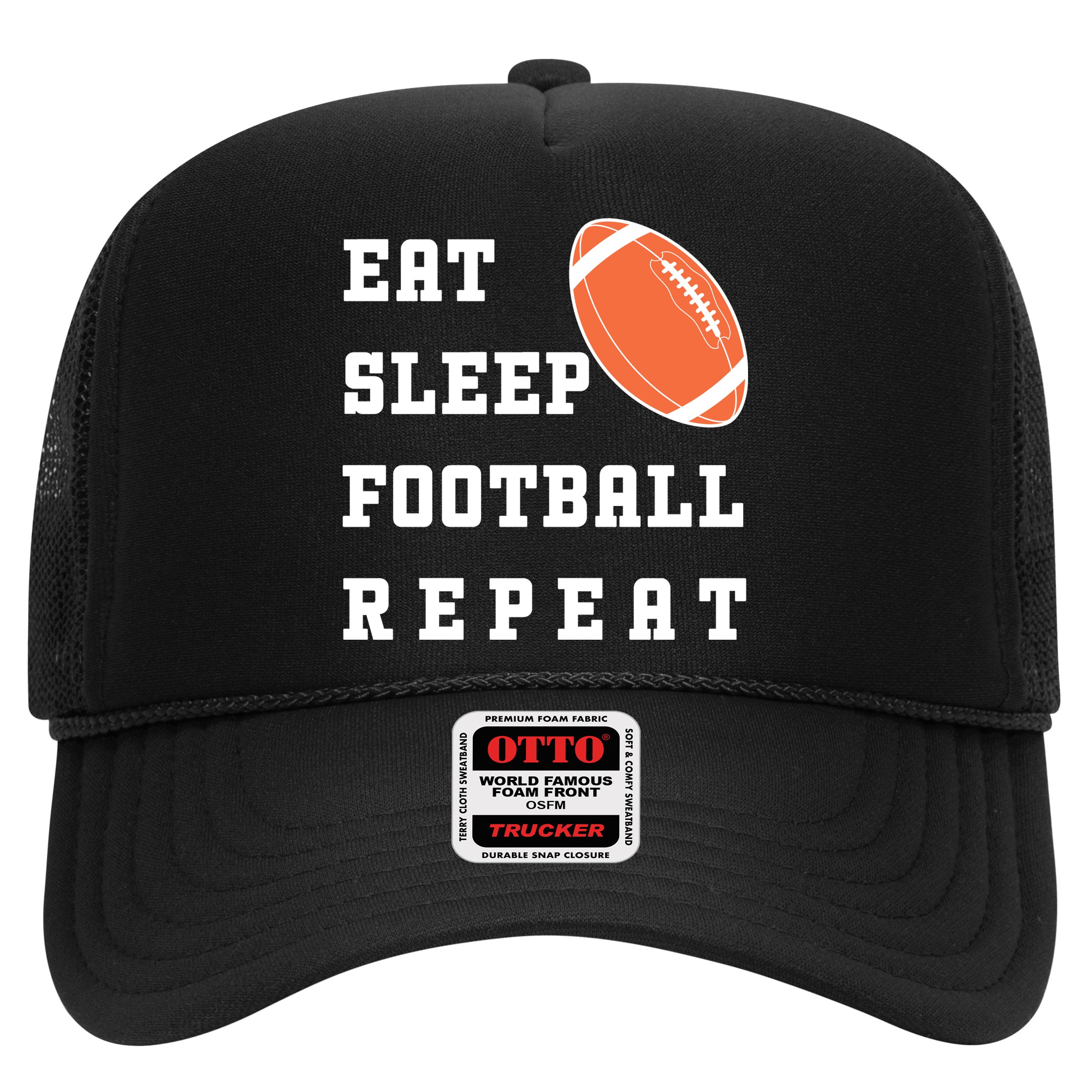 Eat Sleep Football Repeat Hat