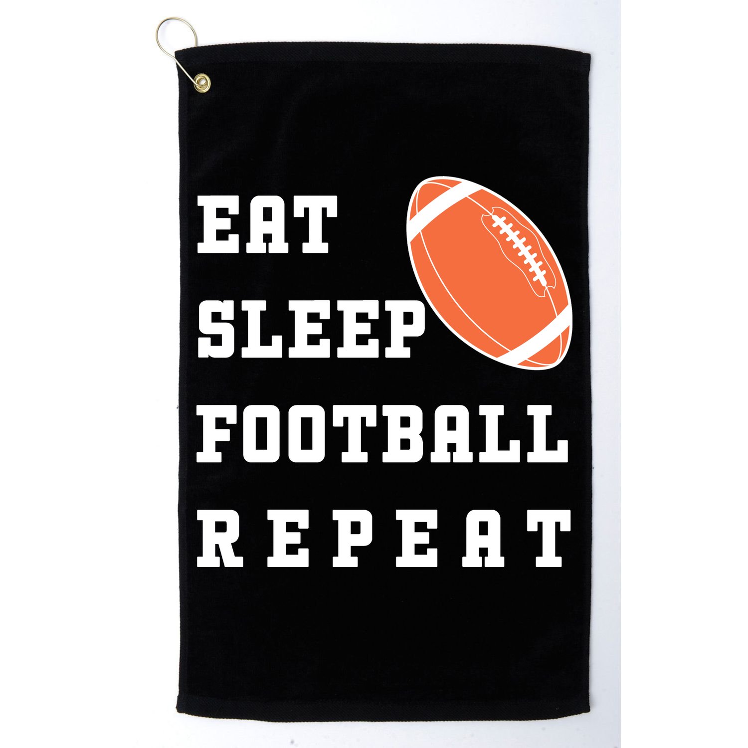 Eat Sleep Football Repeat Golf Towel