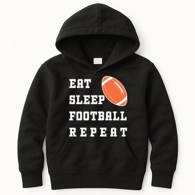 Eat Sleep Football Repeat Kids Hoodie