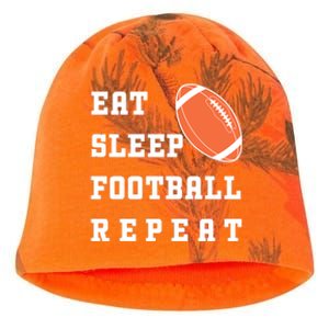 Eat Sleep Football Repeat Kati - Camo Knit Beanie