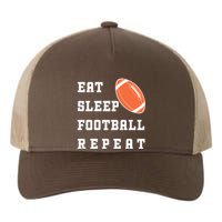 Eat Sleep Football Repeat Yupoong Adult 5-Panel Trucker Hat