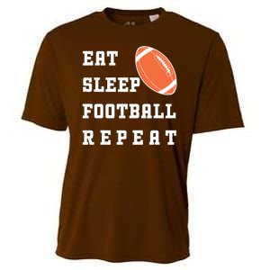 Eat Sleep Football Repeat Cooling Performance Crew T-Shirt