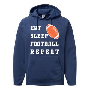 Eat Sleep Football Repeat Performance Fleece Hoodie