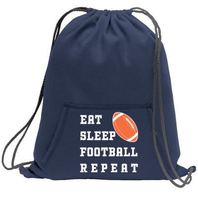 Eat Sleep Football Repeat Sweatshirt Cinch Pack Bag