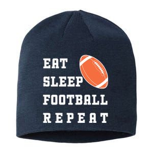 Eat Sleep Football Repeat Sustainable Beanie