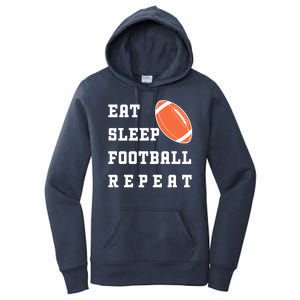 Eat Sleep Football Repeat Women's Pullover Hoodie