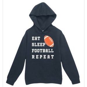 Eat Sleep Football Repeat Urban Pullover Hoodie