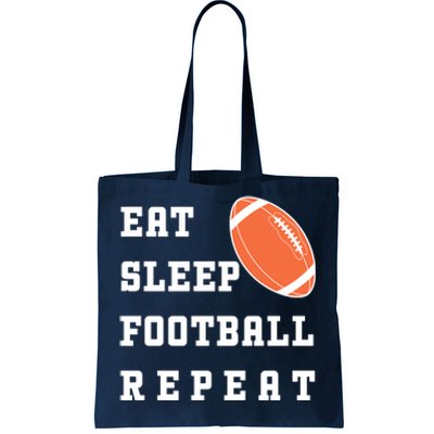 Eat Sleep Football Repeat Tote Bag