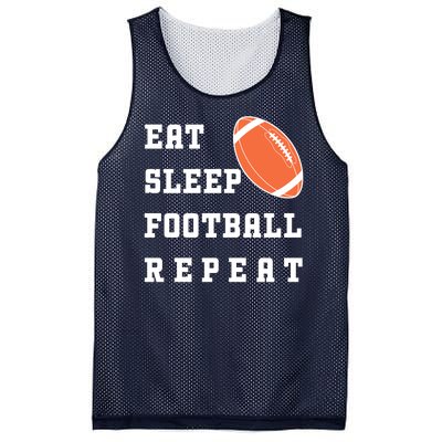 Eat Sleep Football Repeat Mesh Reversible Basketball Jersey Tank