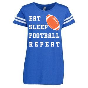 Eat Sleep Football Repeat Enza Ladies Jersey Football T-Shirt