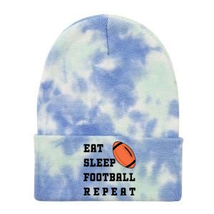 Eat Sleep Football Repeat Tie Dye 12in Knit Beanie