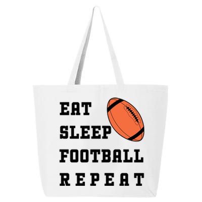 Eat Sleep Football Repeat 25L Jumbo Tote