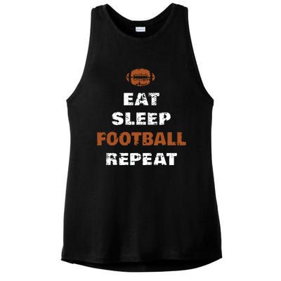 Eat Sleep Football Repeat Love Football Vintage Gift Ladies PosiCharge Tri-Blend Wicking Tank