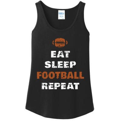 Eat Sleep Football Repeat Love Football Vintage Gift Ladies Essential Tank