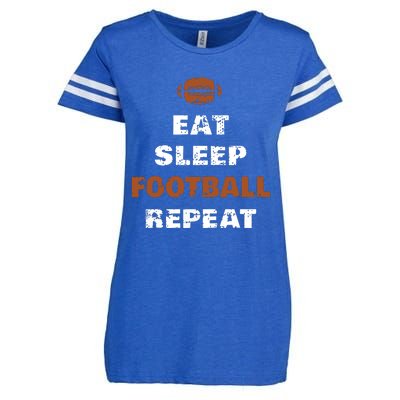 Eat Sleep Football Repeat Love Football Vintage Gift Enza Ladies Jersey Football T-Shirt