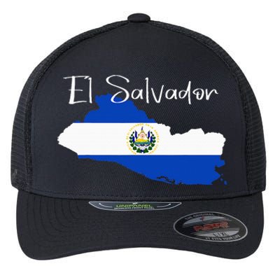 El Salvador Flag  El Salvador Map Salvador Flexfit Unipanel Trucker Cap