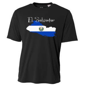 El Salvador Flag  El Salvador Map Salvador Cooling Performance Crew T-Shirt