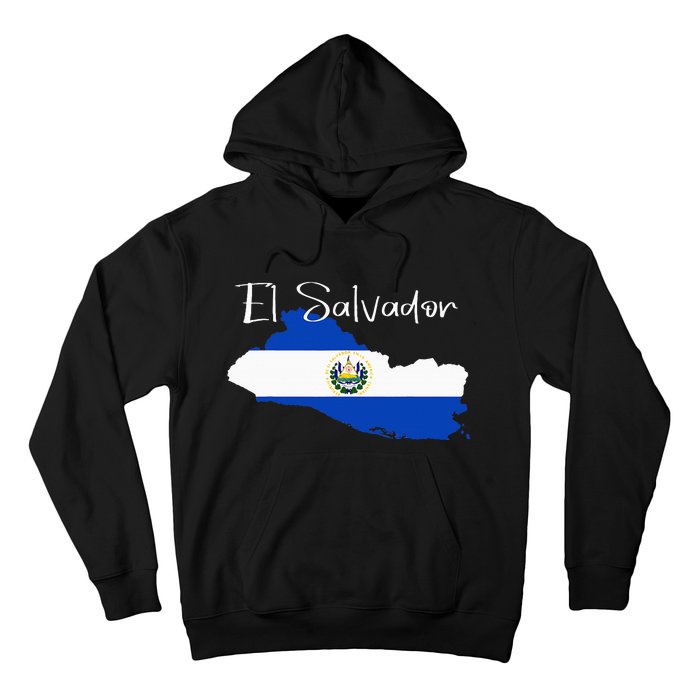 El Salvador Flag  El Salvador Map Salvador Hoodie