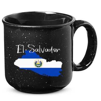 El Salvador Flag  El Salvador Map Salvador 15oz Campfire Ceramic Mug