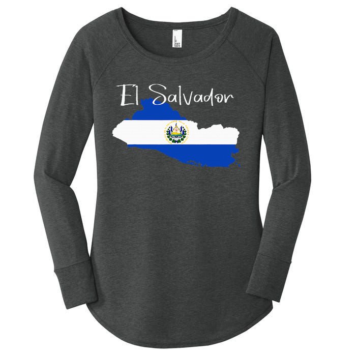 El Salvador Flag  El Salvador Map Salvador Women's Perfect Tri Tunic Long Sleeve Shirt