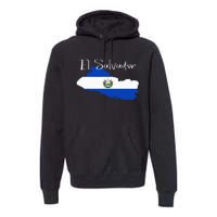 El Salvador Flag  El Salvador Map Salvador Premium Hoodie