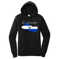 El Salvador Flag  El Salvador Map Salvador Women's Pullover Hoodie