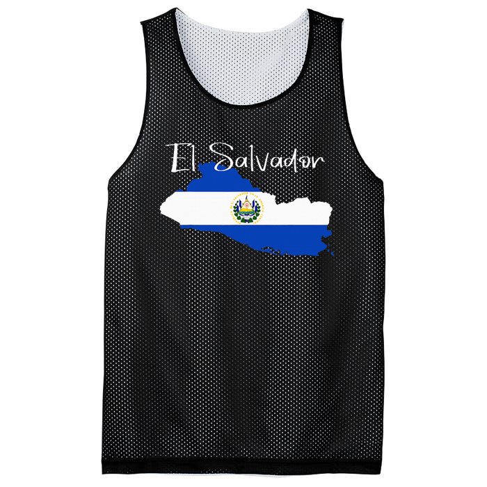 El Salvador Flag  El Salvador Map Salvador Mesh Reversible Basketball Jersey Tank