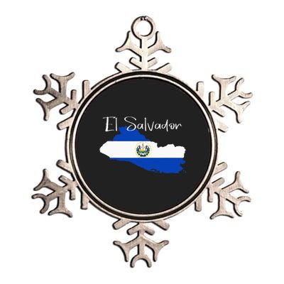 El Salvador Flag  El Salvador Map Salvador Metallic Star Ornament