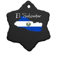 El Salvador Flag  El Salvador Map Salvador Ceramic Star Ornament