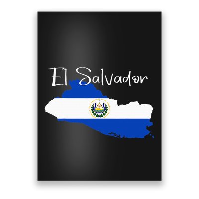 El Salvador Flag  El Salvador Map Salvador Poster